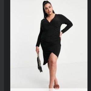 Black asymmetrical dress from ASOS size 18